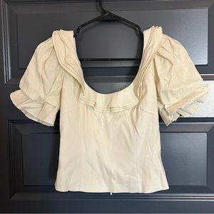 Antonio Melani Cora ruffle scoop neck top